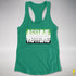 Assume Nothing Aromantic Pride Flag Racerback Tank - Kelly Green
